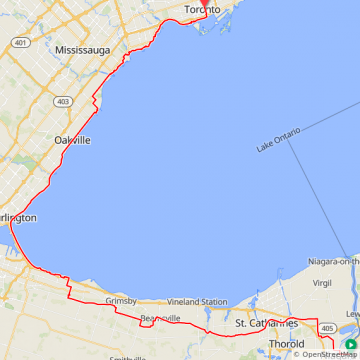 Niagara to Toronto
147 km