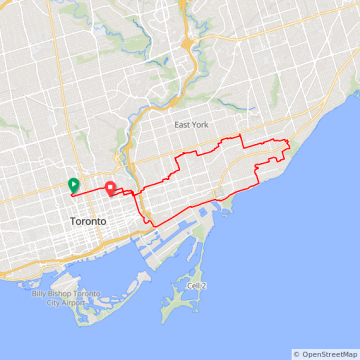 East to Toronto Hunt Club 
26 km