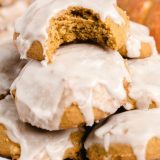 Iced pumpkin cookies