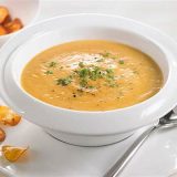 Crème de patates douces rôties au gingembre et curcuma