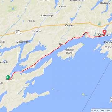 Picton à Kingston 67 km