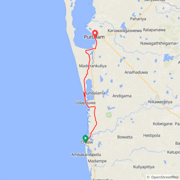 Chilaw à Pattalam 68 km