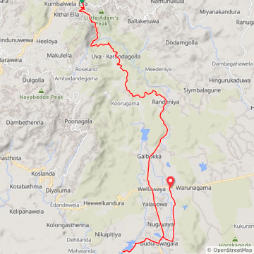 Ella à Wellawaya  50 km